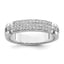 40-Stone Micro-Pavé Cubic Zirconia Anniversary Ring in Sterling Silver, Size 7 - Sophia Jewelers