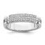 Brilliant Embers Sterling Silver Rhodium-plated 40 Stone Micro Pave CZ Ring