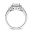 Brilliant Embers Sterling Silver Rhodium-plated 51 Stone Micro Pave CZ Ring