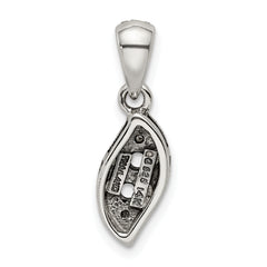 Sterling Silver Antiqued w/14k 2-stone w/Diamond Mothers Pendant Semi-Mount