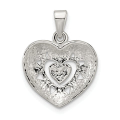 Sterling Silver Polished Heart Pendant