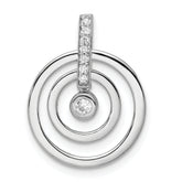 Sterling Silver RH Polished CZ Circle Pendant
