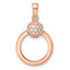 Sterling Silver & Rose Gold-plated CZ Circle Pendant