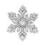 Sterling Silver Rhodium-plated CZ Snowflake Slide