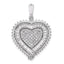 Cubic Zirconia Heart Pendant in Sterling Silver, 30mm - Sophia Jewelers