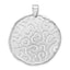 Sterling Silver Rhodium Plated Polished and Brushed Pendant