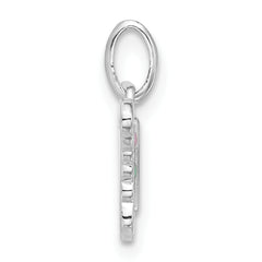 Sterling Silver RH-plated Multi-color Enameled Butterfly Children's Pendant