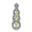 Sterling Silver Rhodium-plated Peridot Chain Slide
