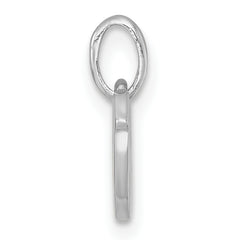 Sterling Silver Rhodium-plated Polished Green/Pink/Yellow Enamel Heart And Moon Childrens Pendant