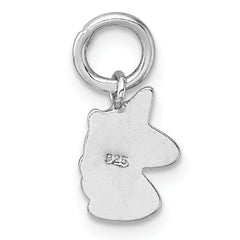 Sterling Silver Madi K Rhodium-plated Enameled Unicorn Childrens Pendant