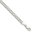 Sterling Silver 5.9mm Flat D/C Pave Curb Chain