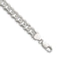 Sterling Silver 7.9mm Flat D/C Pave Curb Chain - Sophia Jewelers