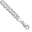 Sterling Silver 8.25mm Flat D/C Pave Curb Chain - Sophia Jewelers