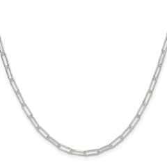 Sterling Silver Polished 3.15mm Paperclip Chain