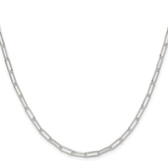 Sterling Silver Rhodium-plated Polished 3.15mm Paperclip Chain
