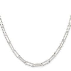 Sterling Silver Rhodium-plated Polished 4.5mm Paperclip Chain