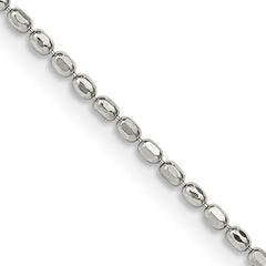 Sterling Silver 1.5mm Fancy Beaded Chain