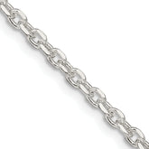 Sterling Silver 2.75mm Diamond-cut Forzantine Cable Chain