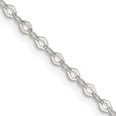Sterling Silver 2.25mm Fancy Navette Link Chain