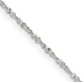 Sterling Silver 1mm Twisted Serpentine Chain