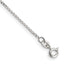 Sterling Silver 1mm Open Elongated Link Curb Chain Anklet