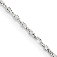 Sterling Silver 1.4mm Flat Oval Cable Chain