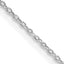 Sterling Silver Rhodium-Plated 1.1mm Forzantine Cable Chain With 2in Extension