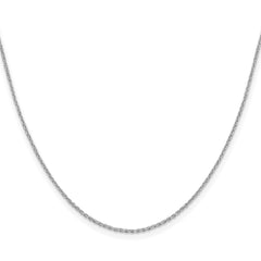 Sterling Silver Rhodium-plated 1.25mm Diamond-cut Forzantine Cable Chain