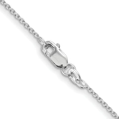 Sterling Silver Rhodium-plated 1.25mm Diamond-cut Forzantine Cable Chain