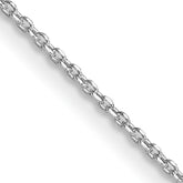 Sterling Silver Rhodium-plated 1.25mm Diamond-cut Forzantine Cable Chain