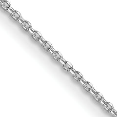 Sterling Silver Rhodium-plated 1.25mm Diamond-cut Forzantine Cable Chain