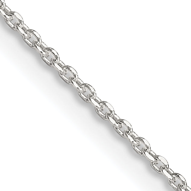 Sterling Silver 1.25mm Diamond-cut Forzantine Cable Chain