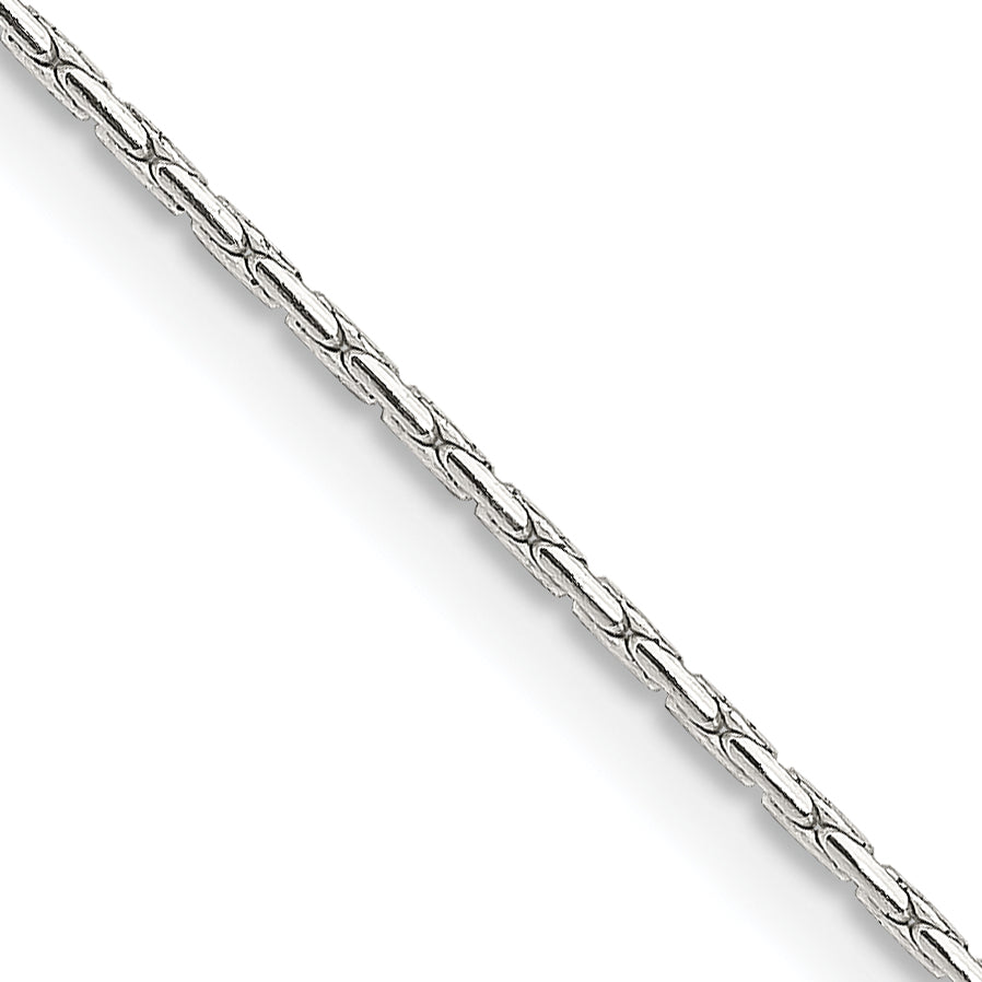 Sterling Silver 1mm Oval Box Chain