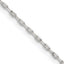 Sterling Silver 1mm Diamond-Cut Long Link Cable Chain With 2in Extension