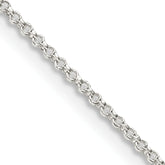 Sterling Silver 1.4mm Diamond-cut Rolo Chain