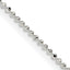 Sterling Silver Beaded Chain Necklace 1.05mm