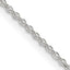 Sterling Silver 1mm Flat Link Cable Chain With 2in Extension