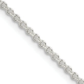 Sterling Silver 1.85mm Diamond-cut Forzantine Cable Chain