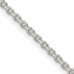Sterling Silver 2.1mm Diamond-cut Forzantine Cable Chain