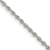Sterling Silver 1.65mm Twisted Herringbone Chain