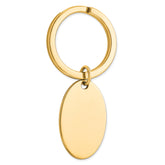 Sterling Silver Gold-plated Oval Key Ring