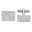 Sterling Silver Rhodium-plated Cuff Links