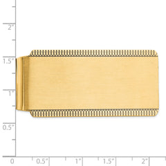 Sterling Silver Satin Gold-plated Front Money Clip