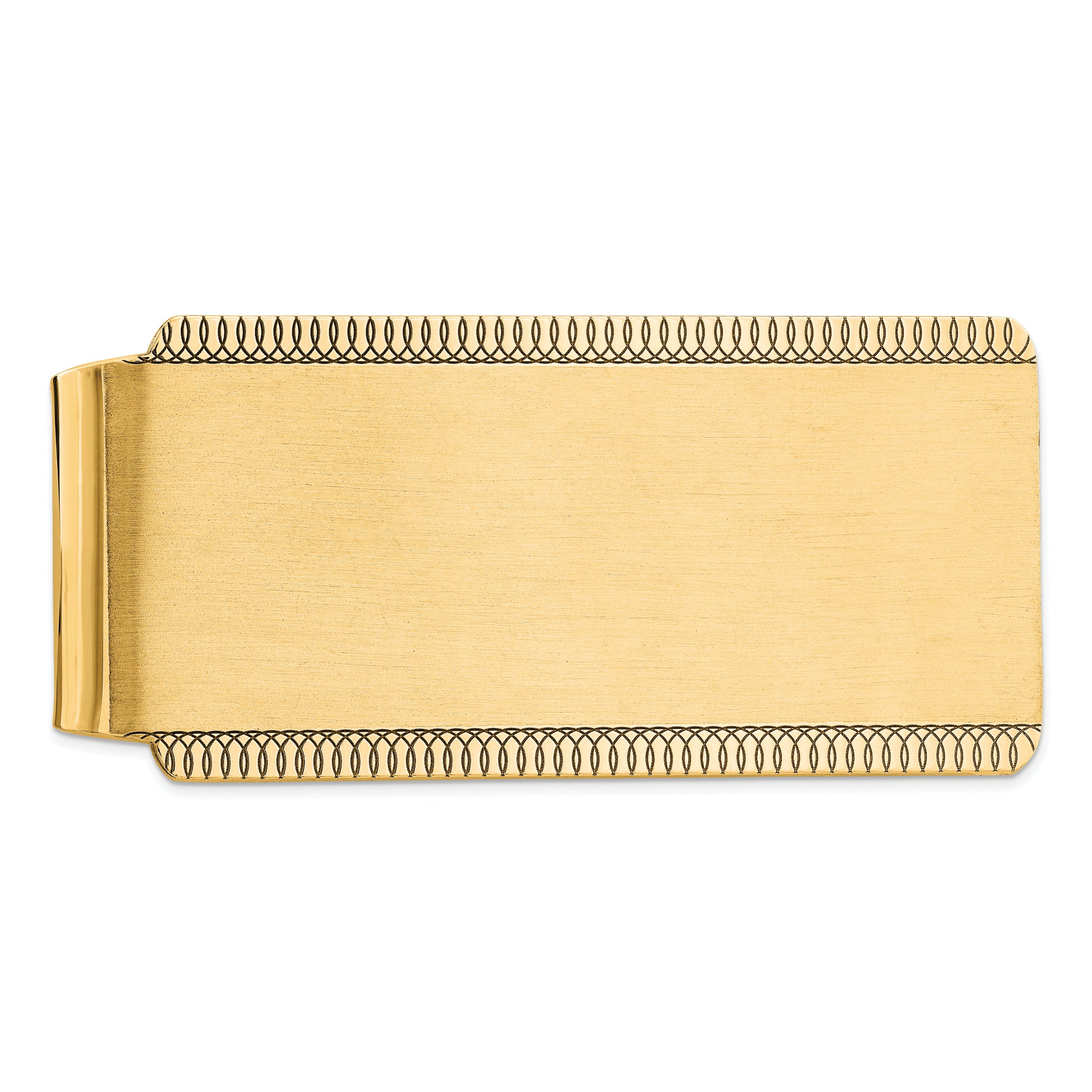 Sterling Silver Satin Gold-plated Front Money Clip