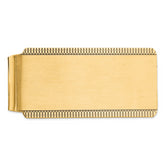 Sterling Silver Satin Gold-plated Front Money Clip