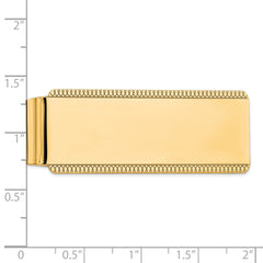 Sterling Silver Gold-plated Satin Front Satin Back Money Clip
