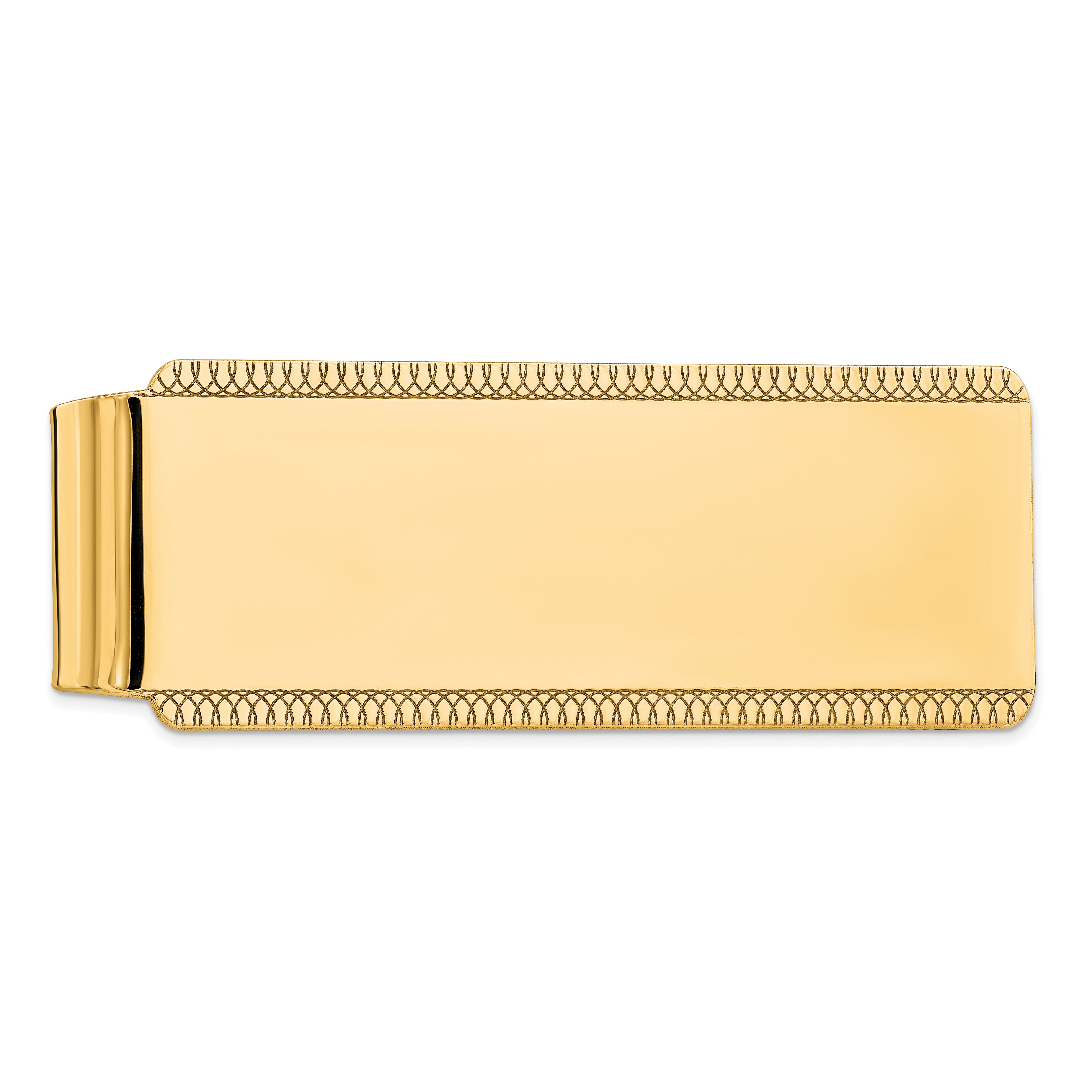Sterling Silver Gold-plated Satin Front Satin Back Money Clip