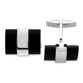Sterling Silver Onyx Cuff Links