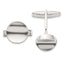 Men's Round Cuff Links in Sterling Silver - Sophia Jewelers