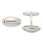 Men's Oval Cuff Links in Sterling Silver - Sophia Jewelers